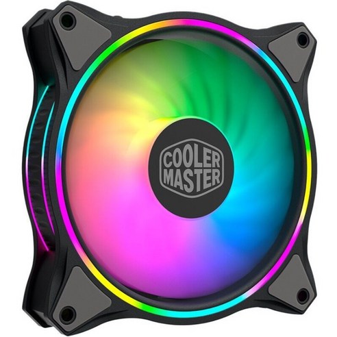 Xzante COOLER MASTER MF140R ARGB 14cm RGB 5V/3PIN 컴퓨터 케이스 조용한 PWM 팬 PC CPU 쿨러 라디에이터 수냉식 140mm 교체, 검은 색
