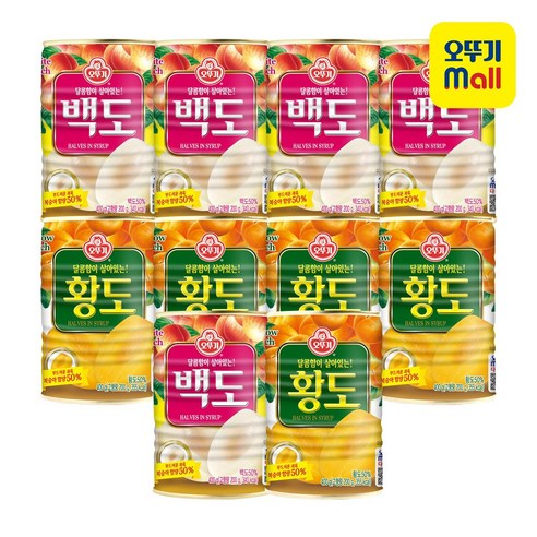 오뚜기 황도 5개+백도 5개, 1세트