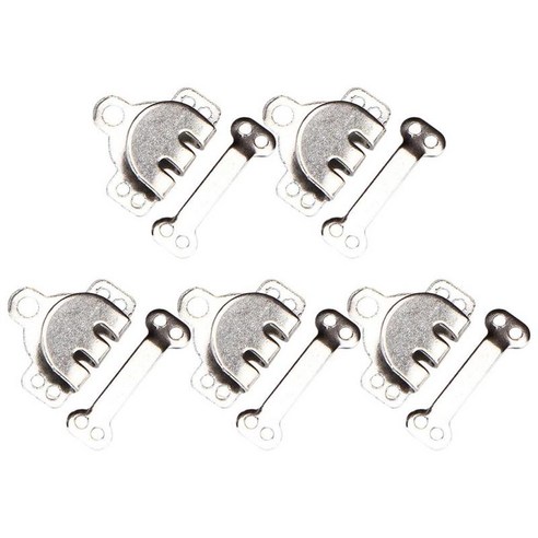 5pcs 금속 바지 패스너 허리 조임쇠 걸쇠 의류 공예 고정 도구 브래지어 후프 액세서리, 스타일 9 실버, 작은, 구리