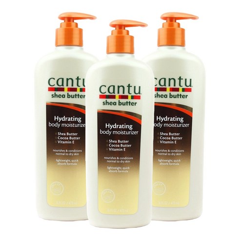 칸투 시어 버터 하이드레이팅 바디 모이스처라이저, 473ml, 3개