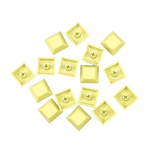 PBT Keycap 기계 키보드에 적합한 색상 투명 백라이트, 연노랑