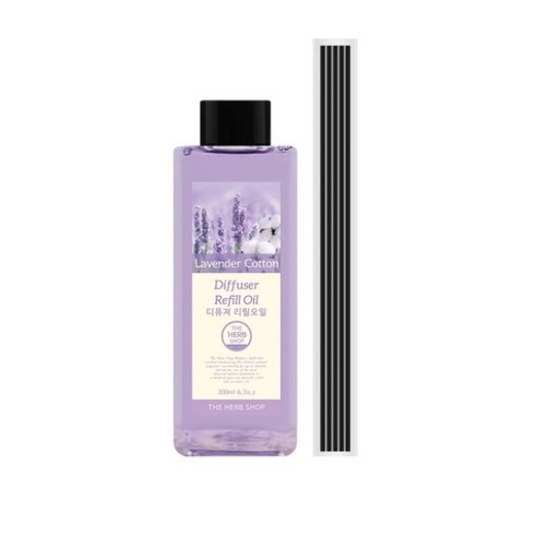 더허브샵 디퓨저 리필 오일, 라벤더 코튼, 200ml, 1세트