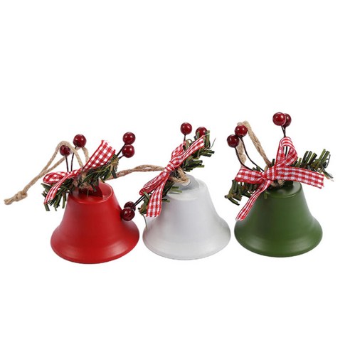 벽난로 휴일을 위한 크리스마스 벨 장식품 멋진 참 X, 흰색, 빨간색, 녹색,, 금속 철