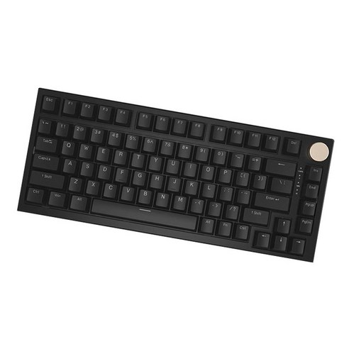 VGN N75 프로 풀 키 핫스왑 가스켓 구조 맞춤형 기계식 키보드, 블랙, 단일상품(파워 실버축), 텐키리스