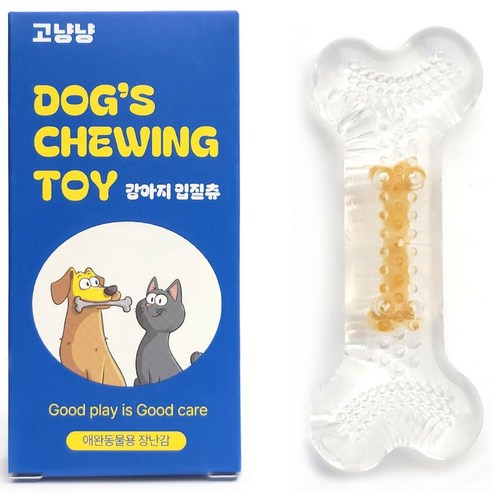 고냥냥 강아지 이갈이 장난감 터그놀이, 1개, 노랑(치킨)