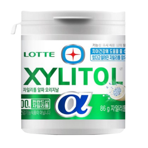 롯데 자일리톨 알파 오리지날, 86g, 2개