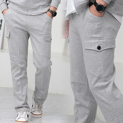 겨울 기모 카고 일자 트레이닝팬츠 M-2XL 빅사이즈