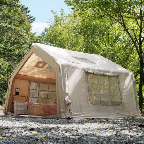 넓고 쾌적한 캠핑, 쿠디 에어텐트 면텐트 10.0 쉘터로 완성하세요!