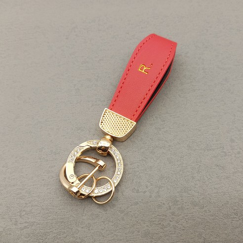 한국 자동차 열쇠 고리 금속 간단한 패션 열쇠 고리 열쇠 고리 보석 펜던트, 빨강