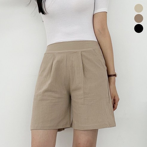 시원함과 스타일의 완벽 조화: 블레스유 린넨 마 핀턱 반바지