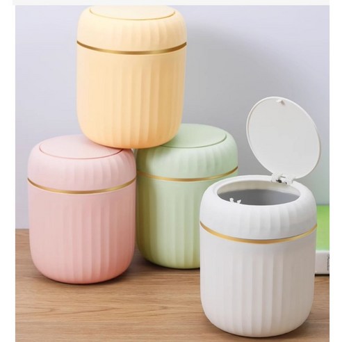 미니 원터치 책상 거실 쓰레기통, 미니 휴지통 그린