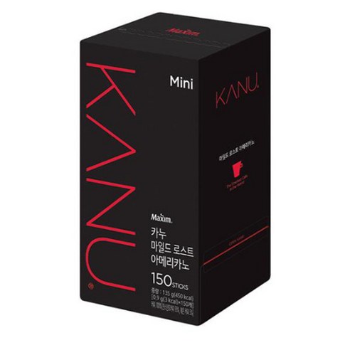 카누 미니 마일드 로스트 커피 0.9g x 150스틱, 1박스, 상세페이지 참조