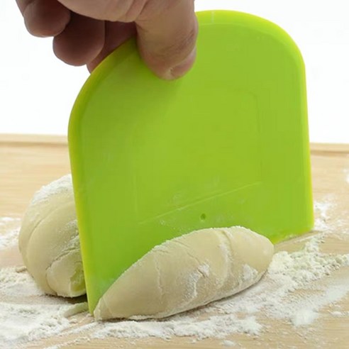 크림 스크래치 플라스틱 케이크 스크래치 가정용 연질 스크래치 장가루 반둥근 사다리형 집게 로스팅 도구, 녹색