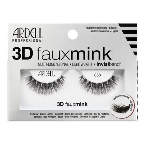 아델 프로페셔널 3D 포밍크 다차원 경량 속눈썹 1쌍, 1개, 858