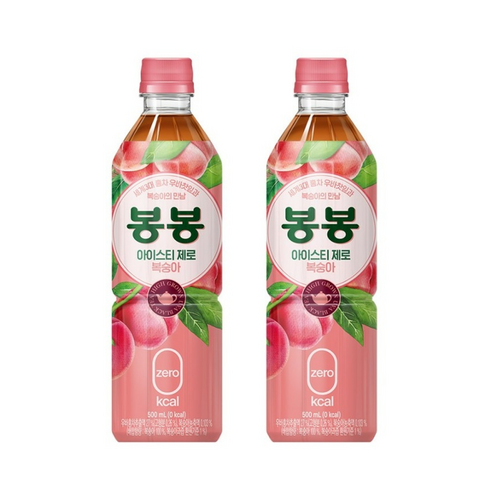 봉봉 아이스티 제로 복숭아, 24개, 500ml