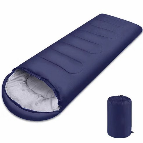 호밍사이 사계절 침낭 캠핑침낭 220 x 75cm 1800g 사계절용 백패킹 캠핑이불 고급형, 1개, 감색