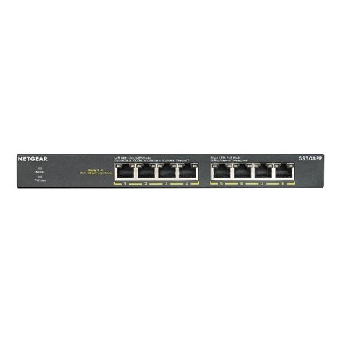 NETGEAR 넷기어 GS308PP 8포트 PoE스위칭허브 PoE+, GS308PP, 1