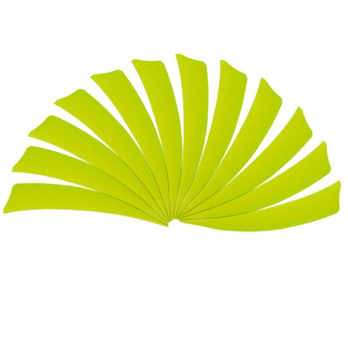 12pcs 화살표 Vanes 3 "양궁 화살표 Vanes를위한 깃털 플릿 선택할 수있는 다양한 색상, {"사이즈":"7.5x1.7cm"}, {"수건소재":"설명"}, 라이트 옐로우