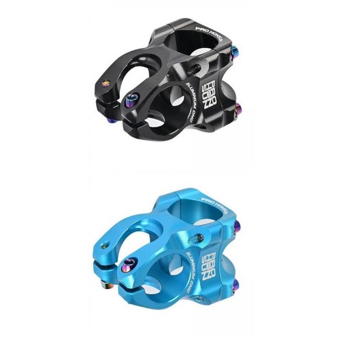 자전거 알루미늄 합금 MTB 산악 자전거 핸들 바 스템 31.8mm 블루+자전거 알루미늄 합금 MTB 산악 자전거 핸들 바, 설명한대로