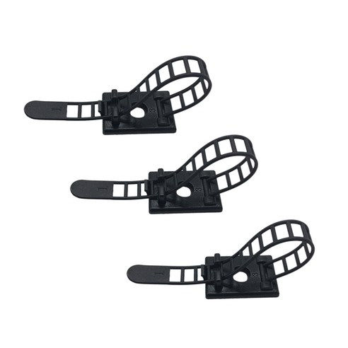 50PCS 케이블 클립 접착제 케이블 타이를 조정 가능한 나일론 케이블 우편 넥타이와 코드 관리를위한 접착제 케이블 클립 (블랙), 하나, 검정