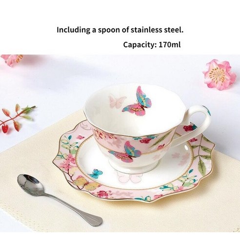 FREELIFE 명품 커피잔세트 예쁜 도자기 NW-335, Butterfly A-773
