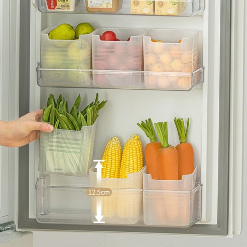 iSefoyo 냉장고 옆문 수납함 냉장고 수납함 수납함 가정용, 11.8*9.8*12.5cm