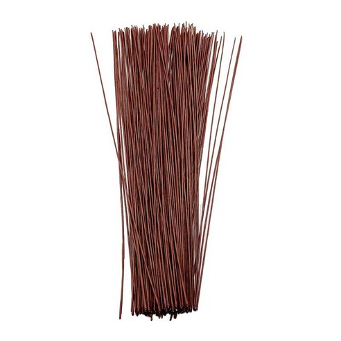 100 pcs 16 인치 22 게이지 꽃 줄기 와이어 diy 꽃다발 줄기 포장 및 공예에 완벽한 꽃 만들기 액세서리, 갈색, {"사이즈":"2mm 40cm"}, {"수건소재":"철"}