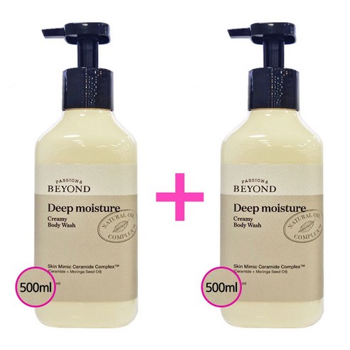 비욘드 딥 모이스처 크리미 바디 워시 500ml+500ml 기획 /1000ml /샤워크림, 1개, 1000ml
