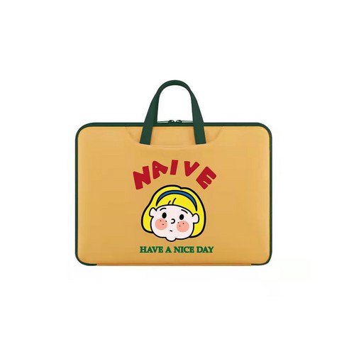 PCTN 동물농장 노트북 파우치, 옐로우 & 걸