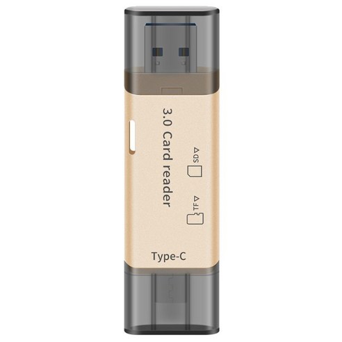 USB 3.0 유형 C SD TF 마이크로 카드 리더기 PC 노트북 휴대 전화 용 OTG 어댑터, 금