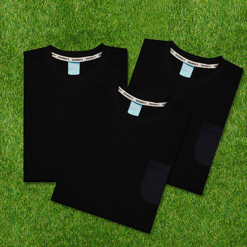 파타고니아  그랜피니 프리미엄 남여공용 베이직 라운드 무지 포켓 반팔 티셔츠 3PACK 세트 GFBTS