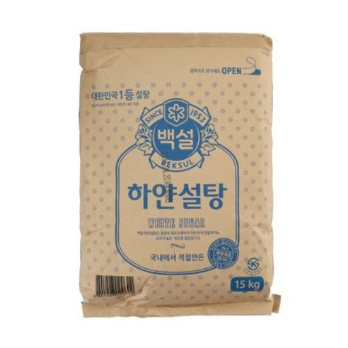 CJ 하얀 설탕 15kg, 1개, 상세페이지 참조 흑설탕3kg