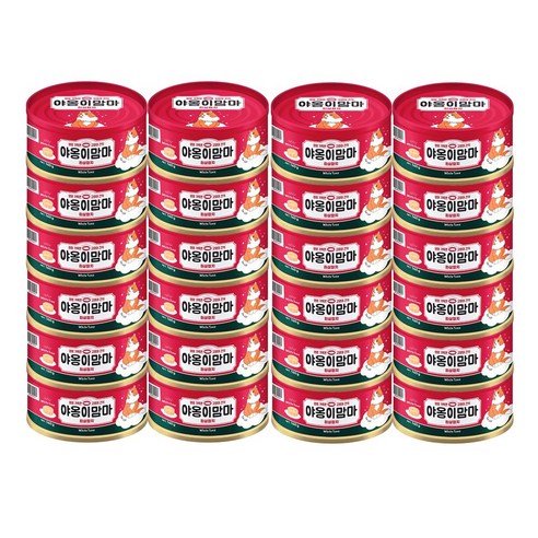 야옹이맘마 고양이 습식 간식 캔, 흰살참치 (160g), 160g, 24개