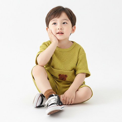 몽실이 와플 포켓베어 반팔상하복