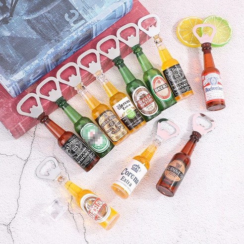 ZZJJC 빈티지 맥주따개 자기흡입술집 인디비주얼 맥주병 드링크 병따개냉장고를 붙이기, RIO(핑크)