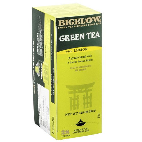 빅엘로우 티 올 내추럴 글루텐 프리 28개입, 36g, 1개입, 1개, 그린 티 레몬 (Green Tea Lemon)