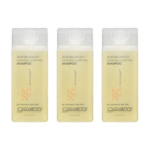 지오바니 Giovanni 밸런스 하이드레이팅-클래리파잉 샴푸, 60ml, 3개