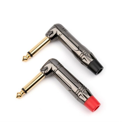 카나레 L-4E6S 마이크케이블 보라색 100미터 (Purple) 5.5mmto3.3mm Best Top5 9 6.35mm 모노 플러그 1/4 "잭 90 도 오디오 어댑터 커넥터 솔더 수형 믹서 마이크 기타 스피커 용, 검은 색, 1 쌍