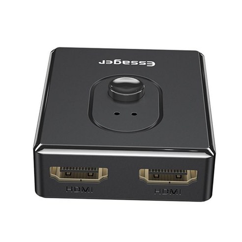 4K HDMI 2.0 분배기 2x1 1x2 커넥터 스위치 PC용 PS3용 추가 전원 없음, 검은 색, 4.6x5.7x2cm., PC ABS.