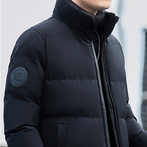 남성용 숏패딩 경량 하이넥 겨울은 따뜻하고 스타일리시한 제품