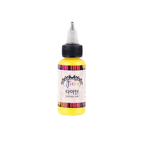하나뷰티 타투색소 타이탄 문신용 잉크 TITAN TATTOO INK, 1개, 라이트옐로우 - 0.5