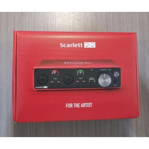 오디오 인터페이스 믹서 믹싱 콘솔 Focusrite 스칼렛 외부 USB 사운드 카드 녹음 기타 헤드폰 앰프 마이크 프리앰프 2i2 (3 세대), 2) with box