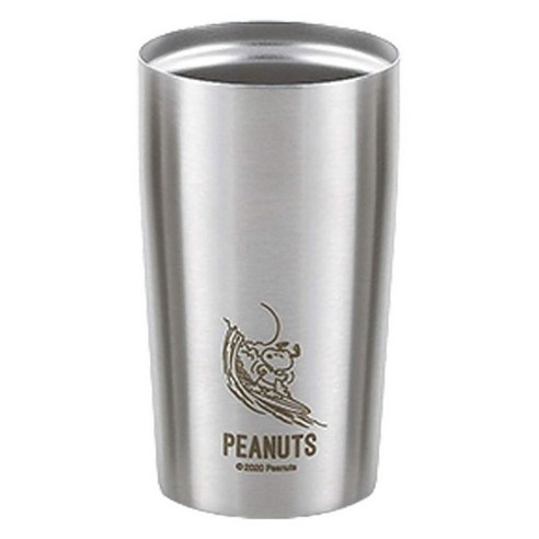 다마하시 피너츠 스누피 진공 이중보온 스테인리스 텀블러, 1개, 서핑 스누피, 320ml