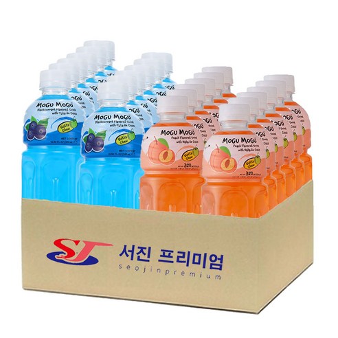 (서진프리미엄) 모구모구 2종혼합(블랙커런트+복숭아) 320mlx24ea, 24개, 320ml 세븐틴모구모구