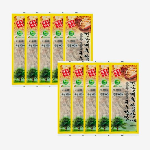 태영식품 건강백숙 삼계탕재료 한방티백 (구수한맛), 10개, 100g 삼계탕한약재