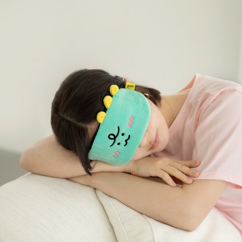 ka 카카오프렌즈 죠르디수면안대 극세사원단 카카오수면안대 부드러운촉감 자수디테일 따듯한휴식, 단품