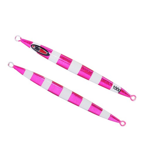 남유 철판 미끼 바다낚시 야광로 아선 미끼 100g 150g 200g 300g 400g, 핑크 야광 스트라이프, 150 그램