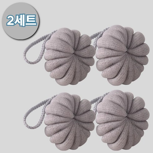 샵베이 담유 초저자극 버블 컬러 샤워볼 4P 고급재질 초대형 거품 잘나고 잘 안풀리는, 그레이, 2세트