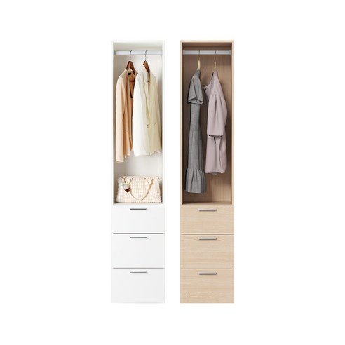 스트링 Furniture 문자열 가구 - 넓은 옷장 2051423 한샘행거 12 한샘 샘베딩 드레스룸 40cm(높이 194cm) 행거서랍형 2종, A형:화이트(A)