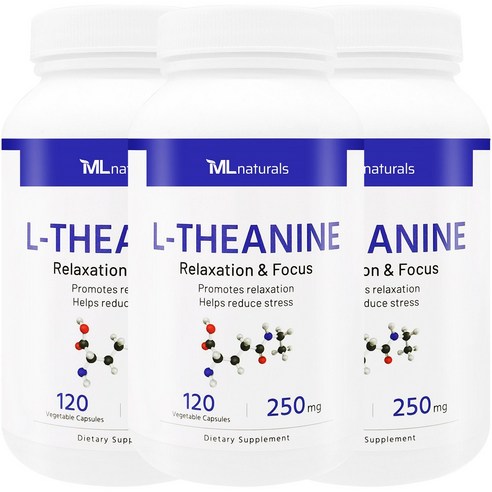 [미국번개배송] 착한명품 마이라이프 내추럴스 L-테아닌 250mg 120정 3병, 3개